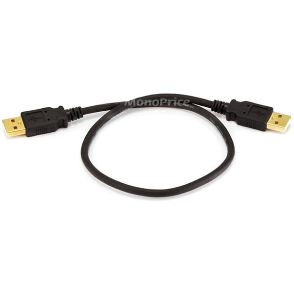 Monoprice 1.5ft USB 2.0 A Male to A Male 28-24AWG Cable (Gold Plated) - American Tech Depot