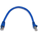 Monoprice 1FT 24AWG Cat6A 500MHz STP Ethernet Bare Copper Network Cable - Blue - American Tech Depot