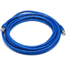 Monoprice 14FT 24AWG Cat6A 500MHz STP Ethernet Bare Copper Network Cable - Blue