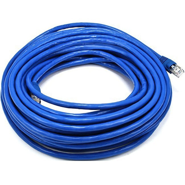 Monoprice Cat6A 26AWG STP Ethernet Network Patch Cable, 50ft Blue - American Tech Depot
