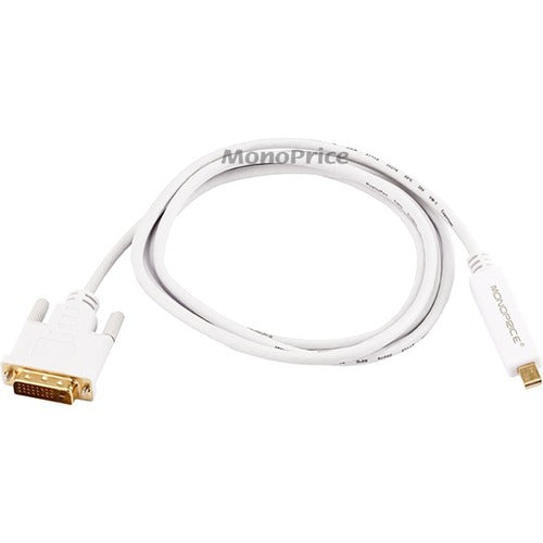 Monoprice 6ft 32AWG Mini DisplayPort to DVI Cable - White - American Tech Depot