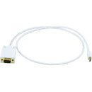 Monoprice 3ft 32AWG Mini DisplayPort to VGA Cable - White - American Tech Depot