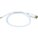 Monoprice 3ft 32AWG Mini DisplayPort to DisplayPort Cable - White - American Tech Depot