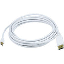 Monoprice 15FT 32AWG Mini DisplayPort to DisplayPort Cable - White - American Tech Depot