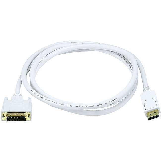 Monoprice 15ft 28AWG DisplayPort to DVI Cable - White - American Tech Depot