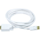 Monoprice 10ft 28AWG DisplayPort to VGA Cable - White - American Tech Depot