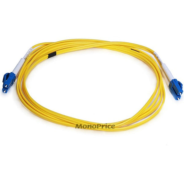 Monoprice Fiber Optic Cable, LC-LC, Single Mode, Duplex - 2 meter (9-125 Type) - Yellow - American Tech Depot
