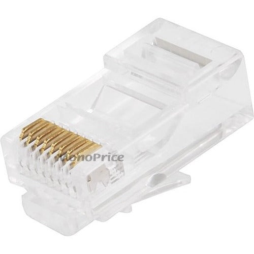 Monoprice RJ-45 Modular Plugs RJ45 - 100 Pack For Solid - American Tech Depot