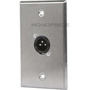 Monoprice, Inc. Xlr Male 3 Pin One Port Wall Plate - American Tech Depot