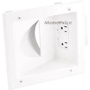 Monoprice, Inc. Recessed Low Voltage Media Plate - White - American Tech Depot