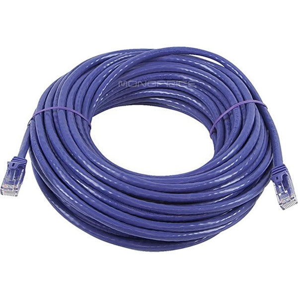 Monoprice FLEXboot Series Cat6 24AWG UTP Ethernet Network Patch Cable, 50ft Purple - American Tech Depot