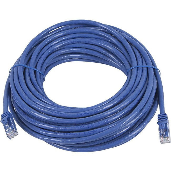 Monoprice FLEXboot Series Cat5e 24AWG UTP Ethernet Network Patch Cable, 50ft Blue - American Tech Depot