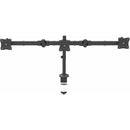StarTech.com Desk Mount Triple Monitor Arm - 3 VESA 27" Displays - Ergonomic Height Adjustable Articulating Pole Mount - Clamp-Grommet