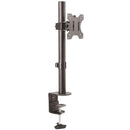 StarTech.com Single Monitor Desk Mount - Adjustable Single Monitor VESA Mount 8kg Display - Ergonomic Pole Mount Arm - C-Clamp-Grommet