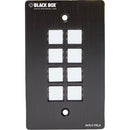 Black Box Wallplate Control Panel - RS-232, 8-Button