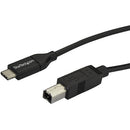 StarTech.com 2m 6 ft USB C to USB B Cable - M-M - USB 2.0 - USB Type C Printer Cable - USB 2.0 Type-C to Type-B Cable - American Tech Depot