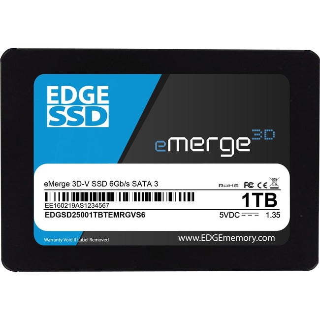 EDGE eMerge 3D-V 1 TB Solid State Drive - 2.5" Internal - SATA (SATA-600) - TAA Compliant