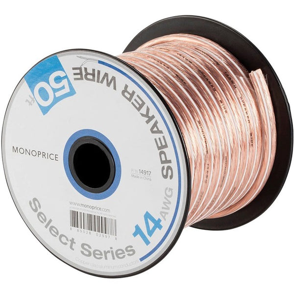 Monoprice Select Series 14AWG Speaker Wire, 50ft - American Tech Depot