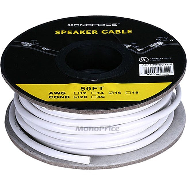 Monoprice Access Series 16AWG CL2 Rated 2-Conductor Speaker Wire, 50ft - American Tech Depot