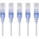 Monoprice 5-Pack, SlimRun Cat6A Ethernet Network Patch Cable, 10ft White - American Tech Depot