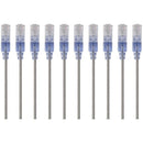 Monoprice 10-Pack, SlimRun Cat6A Ethernet Network Patch Cable, 1ft Gray - American Tech Depot