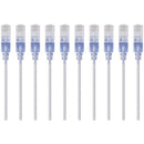 Monoprice 10-Pack, SlimRun Cat6A Ethernet Network Patch Cable, 1ft White - American Tech Depot