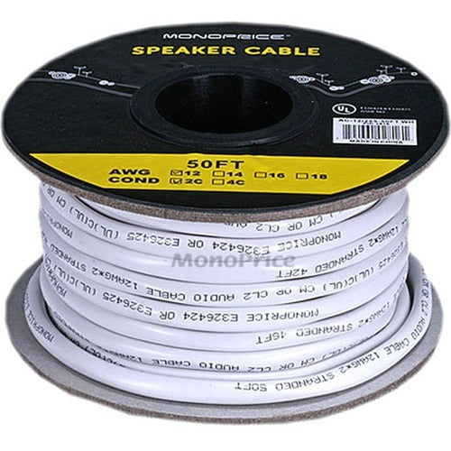 Monoprice Access Series 12AWG CL2 Rated 2-Conductor Speaker Wire, 50ft - American Tech Depot
