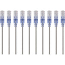 Monoprice 10-Pack, SlimRun Cat6A Ethernet Network Patch Cable, 10ft Gray - American Tech Depot