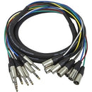 Monoprice 3 Meter (10ft) 8-Channel 1-4inch TRS Male to XLR Male Snake Cable - American Tech Depot