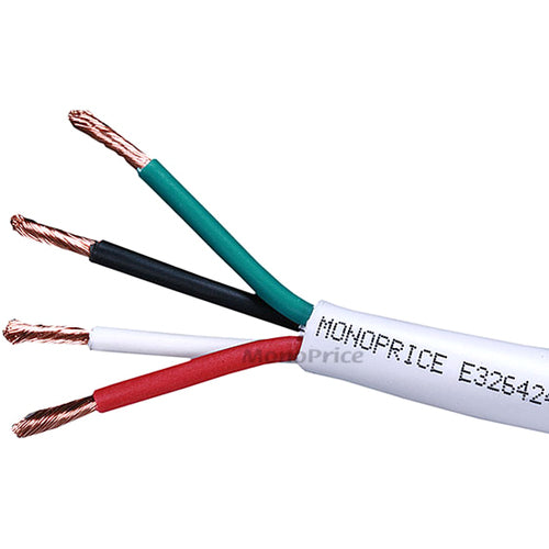 Monoprice 250ft 16AWG CL2 Rated 4-Conductor Loud Speaker Cable (For In-Wall Installation)