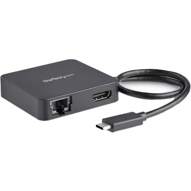 StarTech.com USB C Multiport Adapter - Portable USB Type-C Mini Dock to 4K UHD HDMI Video - GbE, USB 3.0 Hub - Thunderbolt 3 Compatible - American Tech Depot