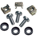 Intellinet Network Solutions M6 Cage Nut Set for Server, Rack or Cabinet, Includes Cage Nuts, Screws and Plastic Washers, 100 Pieces Each