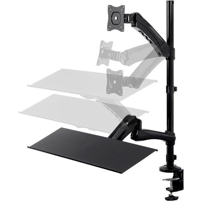 Monoprice Sit-Stand 15718 Desk Mount for Monitor, Keyboard