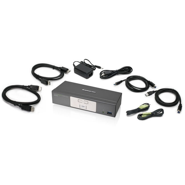 IOGEAR 2-Port DisplayPort KVMP Switch with USB 3.0 Hub (TAA Compliant)