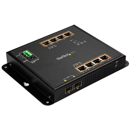 StarTech.com Industrial 8 Port Gigabit PoE+ Switch w-2 SFP MSA Slots 30W Layer-L2 Switch Managed Ethernet Network Switch IP-30--40C to 75C - American Tech Depot