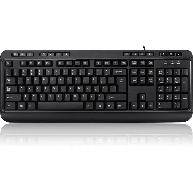 Adesso AKB-132HB- Multimedia Desktop Keyboard with 3-Port USB Hub