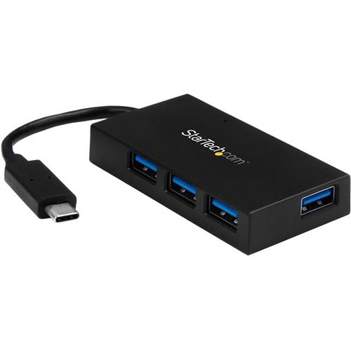 StarTech.com 4 Port USB C Hub - USB-C to 4x USB-A (USB 3.0-3.1 Gen 1 SuperSpeed 5Gbps) - USB Bus or Self Powered - BC 1.2 Charging Hub - American Tech Depot