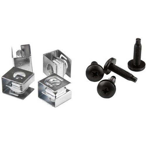 StarTech.com Server Rack Screws and Clip Nuts - 10-32 - Rack Mount Screws and Slide-On Cage Nuts - Clip Nuts and Screws - 50 Pack