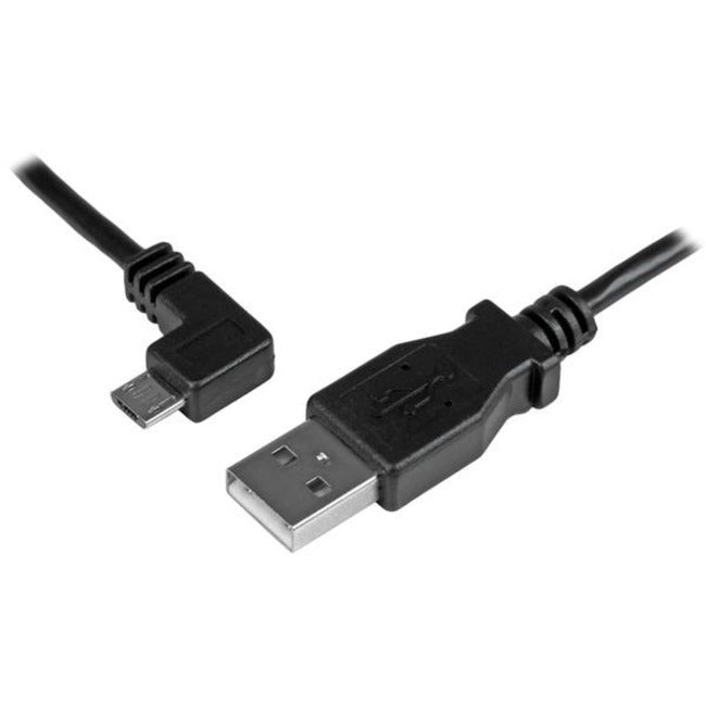 StarTech.com 0.5 m Left Angle Micro USB Cable - Charge and Sync Cable - USB to Micro USB - 24 AWG - American Tech Depot