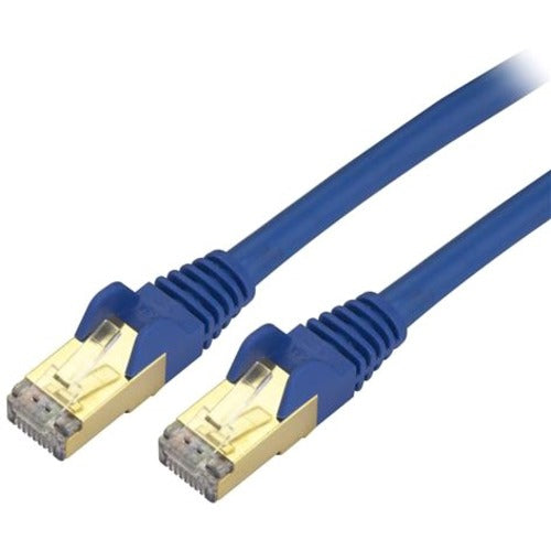 StarTech.com 20 ft CAT6a Ethernet Cable - 10 Gigabit Category 6a Shielded Snagless RJ45 100W PoE Patch Cord - 10GbE Blue UL-TIA Certified - American Tech Depot