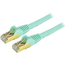 StarTech.com 4 ft CAT6a Ethernet Cable - 10 Gigabit Category 6a Shielded Snagless RJ45 100W PoE Patch Cord - 10GbE Aqua UL-TIA Certified - American Tech Depot