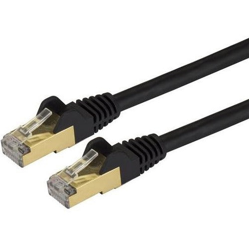 StarTech.com 6 ft CAT6a Ethernet Cable - 10 Gigabit Category 6a Shielded Snagless RJ45 100W PoE Patch Cord - 10GbE Black UL-TIA Certified - American Tech Depot