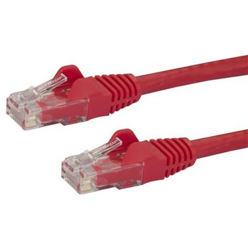 StarTech.com 12ft CAT6 Ethernet Cable - Red Snagless Gigabit CAT 6 Wire - 100W PoE RJ45 UTP 650MHz Category 6 Network Patch Cord UL-TIA - American Tech Depot