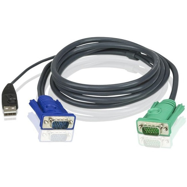 ATEN 6' USB KVM Cable - SPHD15 to VGA & USB A - American Tech Depot