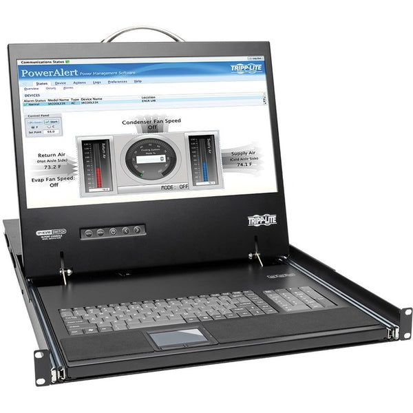Tripp Lite 16-Port 1U Rack Console IP KVM Switch 2+1 Users w- 19 in. Screen - American Tech Depot
