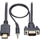 Tripp Lite HDMI to VGA Adapter Converter Cable Active +3.5mm M-M 1080p 15ft 15' - American Tech Depot
