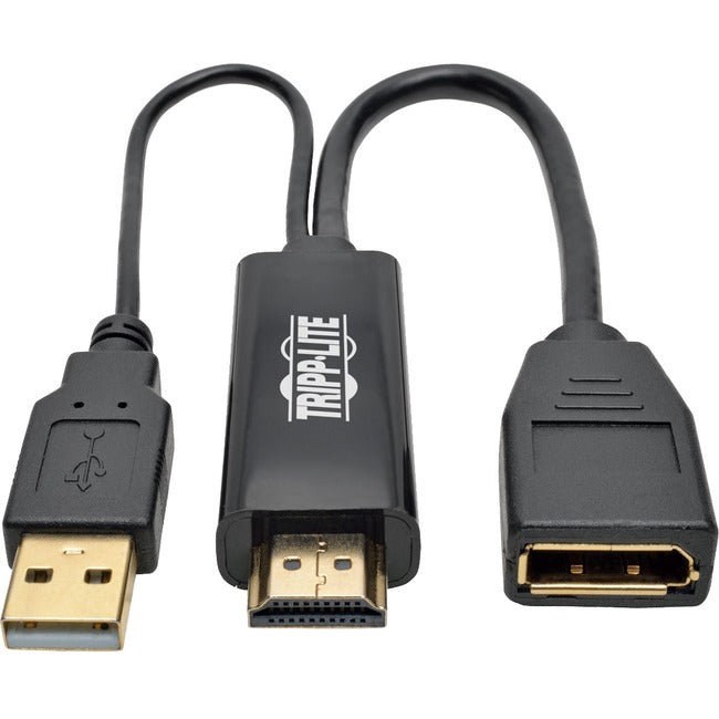 Tripp Lite HDMI to DisplayPort Active Converter 4Kx2K w- USB Power M-F 6in 6" - American Tech Depot