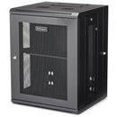 StarTech.com 15U 19" Wall Mount Network Cabinet - 16" Deep Hinged Locking Flexible IT Data Equipment Rack Vented Switch Enclosure w-Shelf
