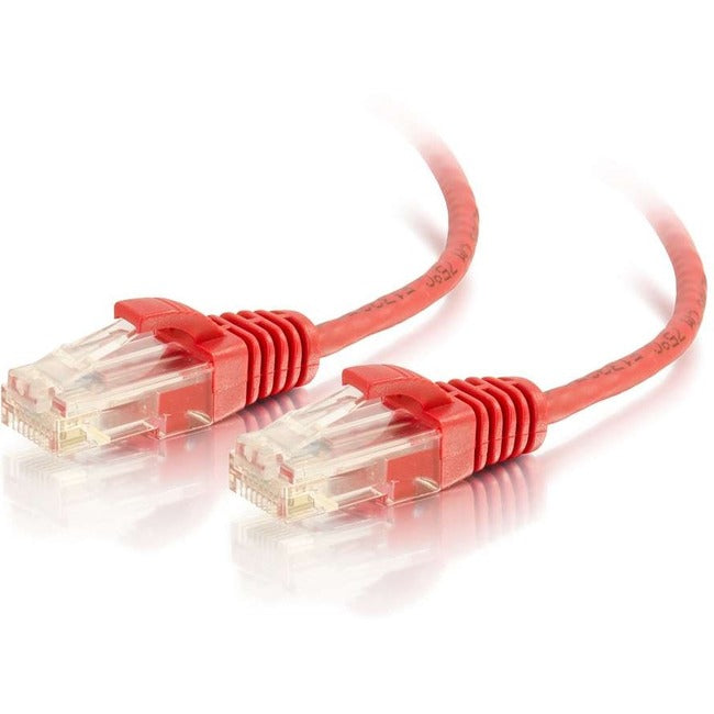 C2G 5ft Cat6 Snagless Unshielded (UTP) Slim Ethernet Network Patch Cable - Red - American Tech Depot
