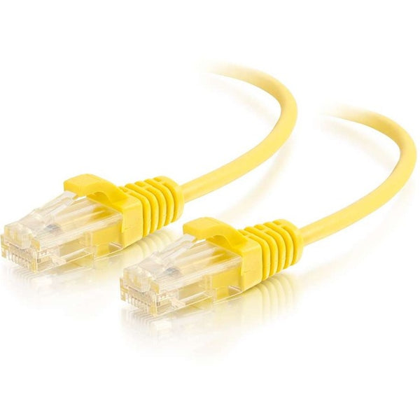 C2G 1ft Cat6 Snagless Unshielded (UTP) Slim Ethernet Network Patch Cable - Yellow - American Tech Depot